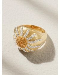 Yvonne Léon - 18-Karat, Citrine And Diamond Ring - Lyst