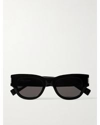 Saint Laurent - Round-Frame Acetate Sunglasses - Lyst