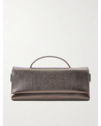 Brunello Cucinelli - Essence Bead-Embellished Leather Clutch - Lyst