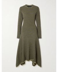 Proenza Schouler - Didi Frayed Striped Knitted Midi Dress - Lyst