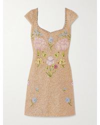 Clio Peppiatt - Marie Embellished Stretch-Tulle Mini Dress - Lyst