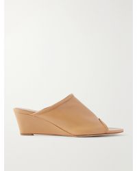 Aeyde - Suzanne Leather-Trimmed Mesh Sandals - Lyst