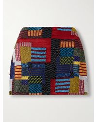 STAUD - Supernova Bead-Embellished Stretch-Jersey Mini Skirt - Lyst