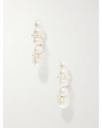 Completedworks - Recycled Vermeil And Pearl Earrings - Lyst