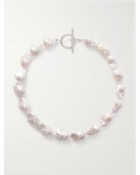 AGMES - Recycled Sterling Pearl Necklace - Lyst