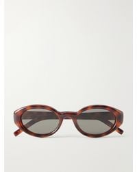 Saint Laurent - Sl 567 Plump Cat-Eye Injected Sunglasses - Lyst