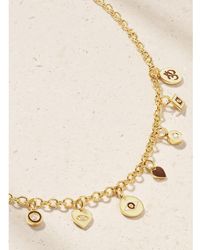 Sydney Evan - 14-Karat, Diamond And Enamel Necklace - Lyst