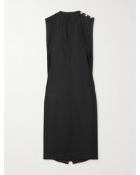 Bottega Veneta - Cape-Effect Ribbed Wool-Blend Dress - Lyst