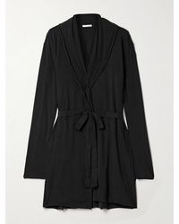 Skin - Belted Organic Pima Cotton-Jersey Robe - Lyst