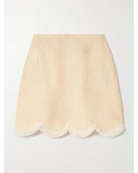 Posse - Mini-Jupe En Lin À Franges Essie - Lyst