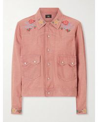 RRL - Billie Embroidered Cotton Linen Blend Shirt - Lyst