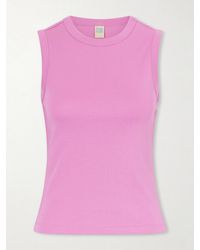 Flore Flore - Esmé Ribbed Organic Cotton-Jersey Tank - Lyst