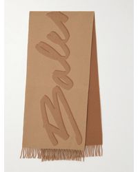Balenciaga - Fringed Printed Wool And Cashmere-Blend Scarf - Lyst