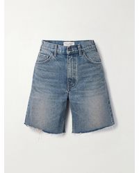 Nili Lotan - Russel Frayed Denim Shorts - Lyst