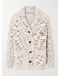 Brunello Cucinelli - Open-Knit Cotton-Blend Cardigan - Lyst