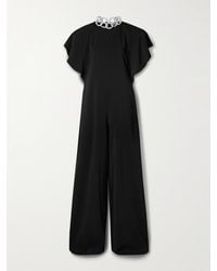 Stella McCartney - Jumpsuit Aus Crêpe Mit Verzierungen - Lyst