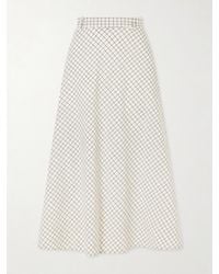 Rohe - Checked Cotton-Blend Poplin Midi Skirt - Lyst