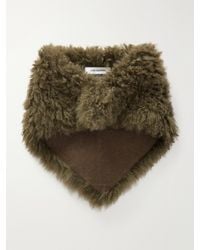 Yves Salomon - Shearling And Wool Scarf - Lyst