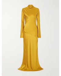 TOVE - Gio Open-Back Silk-Cloqué Maxi Dress - Lyst