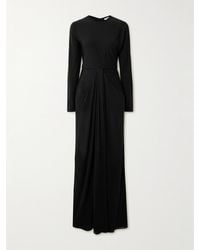 The Row - Anselm Draped Crepe-Trimmed Jersey Gown - Lyst