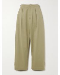 Burberry - Cotton Tapered Pants - Lyst