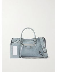 Balenciaga - Le City Small Embellished Crinkled-Leather Tote - Lyst