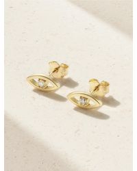Jennifer Meyer - Evil Eye Mini 18-Karat Diamond Earrings - Lyst