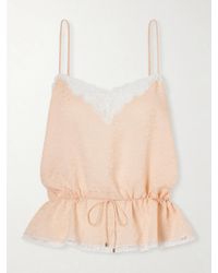 Chloé - Lace-Trimmed Silk-Jacquard Camisole - Lyst