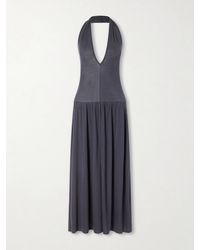 St. Agni - Tencel Lyocell Halterneck Midi Dress - Lyst