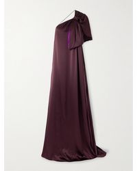 ROKSANDA - Aeris Draped One-Shoulder Silk-Satin Gown - Lyst