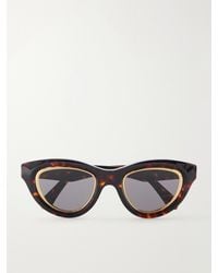Loewe - Anagram Cat-Eye Acetate And-Tone Sunglasses - Lyst