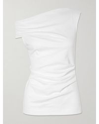 Dries Van Noten - Henray Off-The-Shoulder Draped Cotton-Jersey Top - Lyst