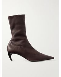 KHAITE - Valerie 55 Leather Ankle Boots - Lyst