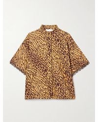 Zimmermann - Coco Bead-Embellished Leopard-Print Cotton Shirt - Lyst