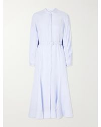 Gabriela Hearst - Lydia Belted Linen Midi Dress - Lyst