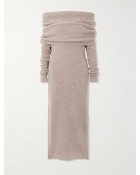 Cult Gaia - Carline Off-The-Shoulder Wool And Cashmere-Blend Midi Dress - Lyst