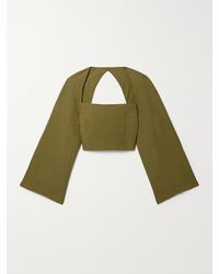 Mara Hoffman - Haut Raccourci En Lyocell Tencel Et Lin Mélangés À Découpe Julia - Lyst