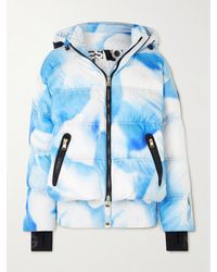 Bogner - Kelly Skijacke Aus Bedrucktem, Gestepptem Material Mit Kapuze - Lyst