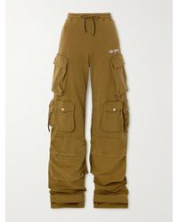The Attico - Cargohose Mit Weitem Bein Aus Stretch-Baumwoll-Jersey Mit Verzierung - Lyst
