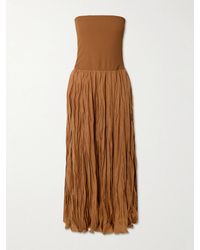 Johanna Ortiz - Empowerment Movement Ribbed Knit-Trimmed Linen-Blend Maxi Skirt - Lyst