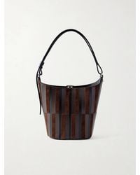 Proenza Schouler - Mini Bucket Intarsia Leather And Suede Bag - Lyst