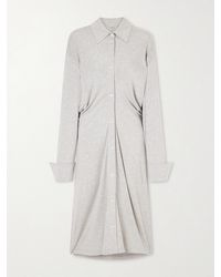 TOTEME - Slouch Draped Jersey Midi Dress - Lyst