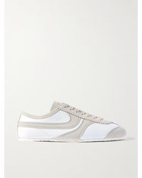 Dries Van Noten - Suede-Trimmed Leather Sneakers - Lyst