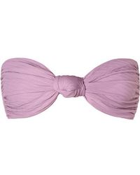 F E L L A. Hunter Strukturiertes Bandeau-bikini-oberteil Mit Knoten - Lila
