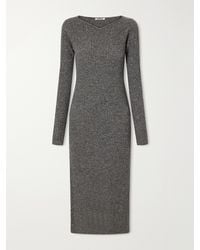 AURALEE - Ribbed Cashmere Midi Dress - Lyst