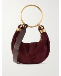Chloé - Sac Porté Épaule En Daim À Finitions En Cuir Et À Ornements Bracelet - Lyst