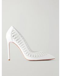 Aquazzura - Gisele 105 Laser-Cut Leather Pumps - Lyst