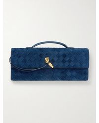Bottega Veneta - Intrecciato Suede Clutch - Lyst