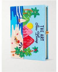 Olympia Le-Tan - Mlle Mouns The Art Of Slow Living Embroidered Appliquéd Canvas Clutch - Lyst
