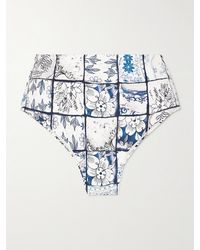 Agua Bendita - Net Sustain Porcelaina Floral-Print Recycled Bikini Briefs - Lyst